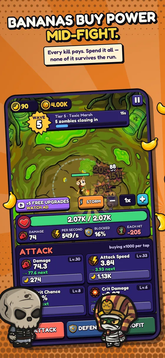 Bananas buy power mid-fight